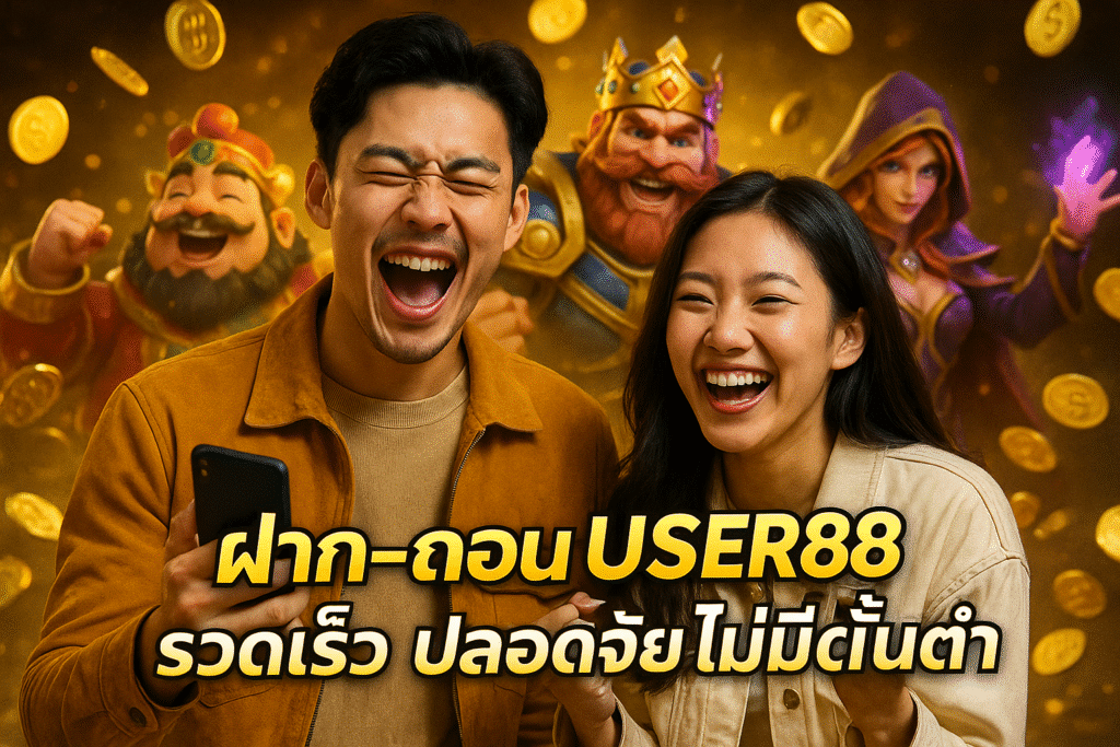 ฝาก-ถอน USER88 รวดเร็ว ปลอดภัย ไม่มีขั้นต่ำ