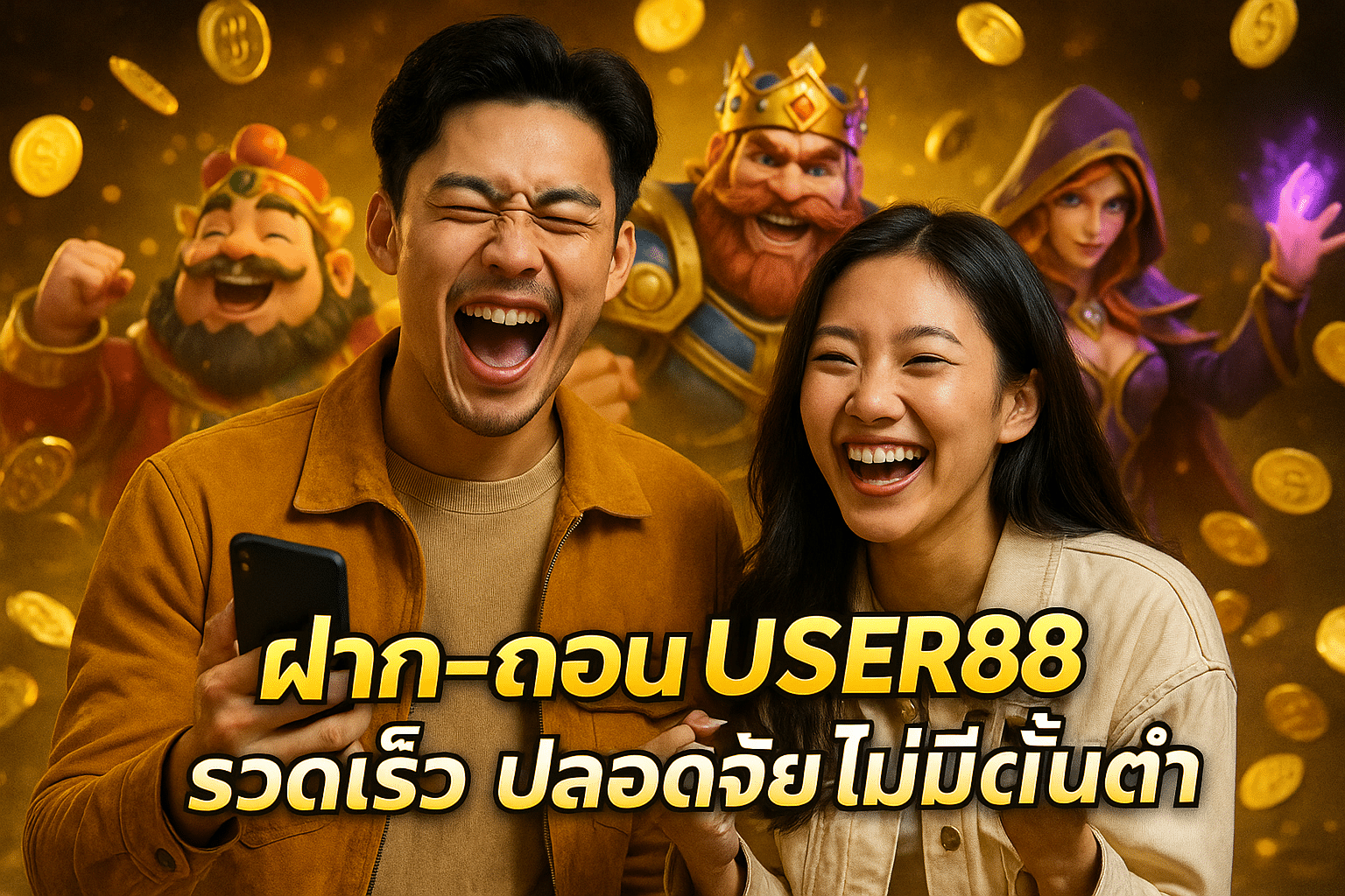 ฝาก-ถอน USER88 รวดเร็ว ปลอดภัย ไม่มีขั้นต่ำ